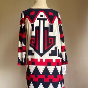 Tibi deep red and navy dress NEW